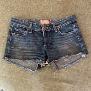 Paige melrose denim cutoff shorts 25